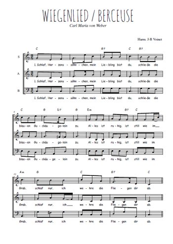 Carl Maria von Weber - Wiegenlied, Berceuse